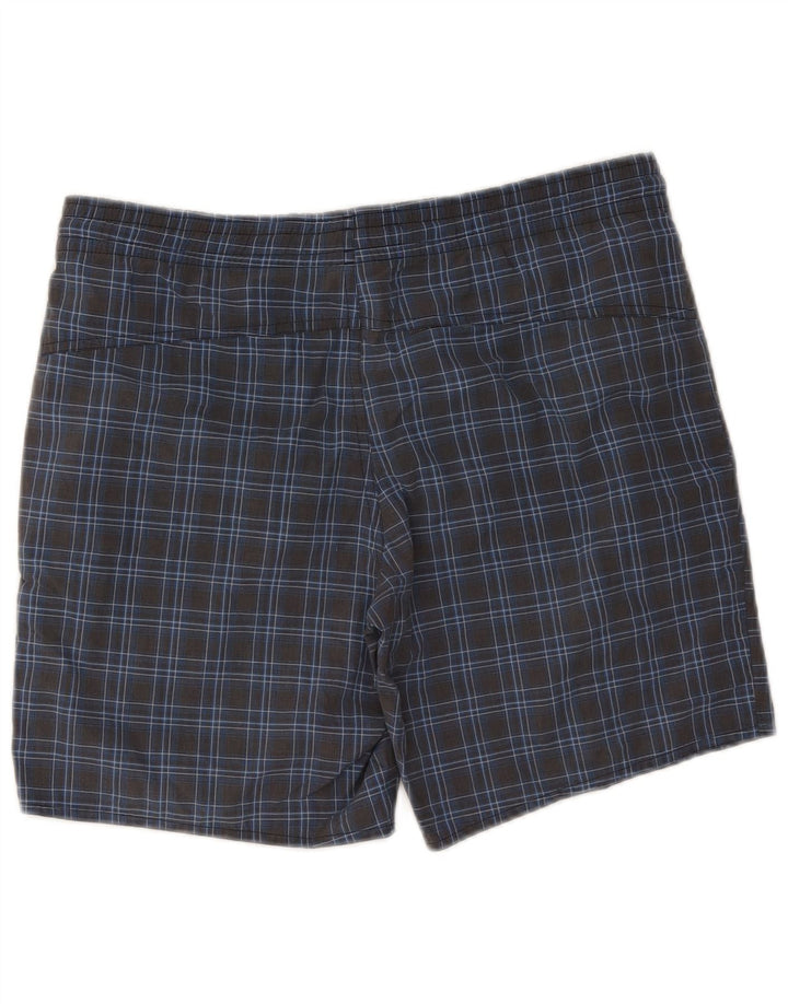 Pantaloni scurți de înot Adidas pentru bărbați, poliester cu carouri mici, bleumarin