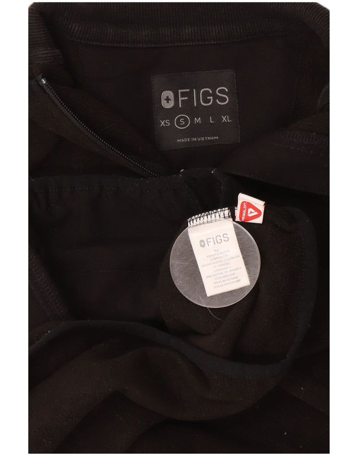 Gilet pentru femei FIGS din lână UK 10, poliester negru mic