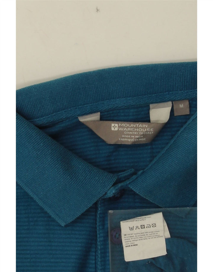 Tricou polo pentru bărbați Mountain Warehouse, bumbac cu dungi albastre medii