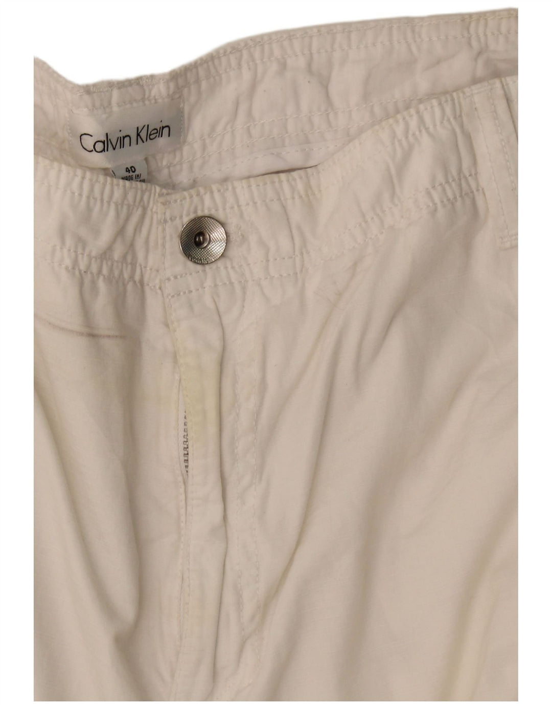 Pantaloni scurți cargo pentru bărbați Calvin Klein W40 XL, bumbac alb