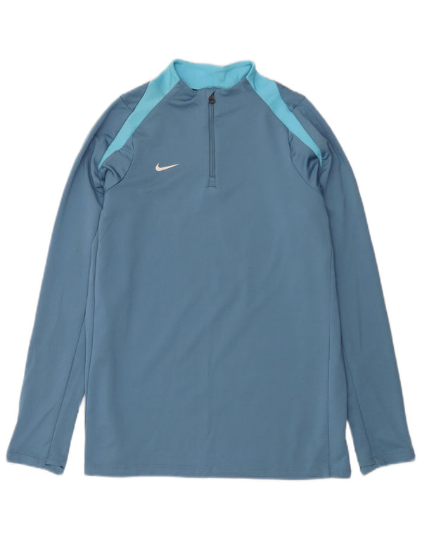 Top trening Nike Dri Fit Slim, cu fermoar, cu pulover, 13-14 ani, XL, albastru