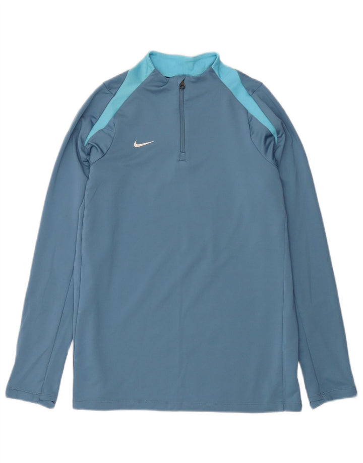 Top trening Nike Dri Fit Slim, cu fermoar, cu pulover, 13-14 ani, XL, albastru