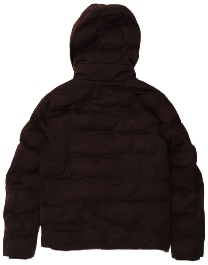 Jachetă căptușită cu glugă pentru bărbați Zara UK 36 Poliester negru mic