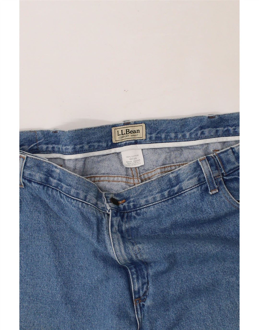 L.L.BEAN Mens Capri Jeans W46 L23 Blue Cotton Vintage L.L.Bean and Second-Hand L.L.Bean from Messina Hembry 