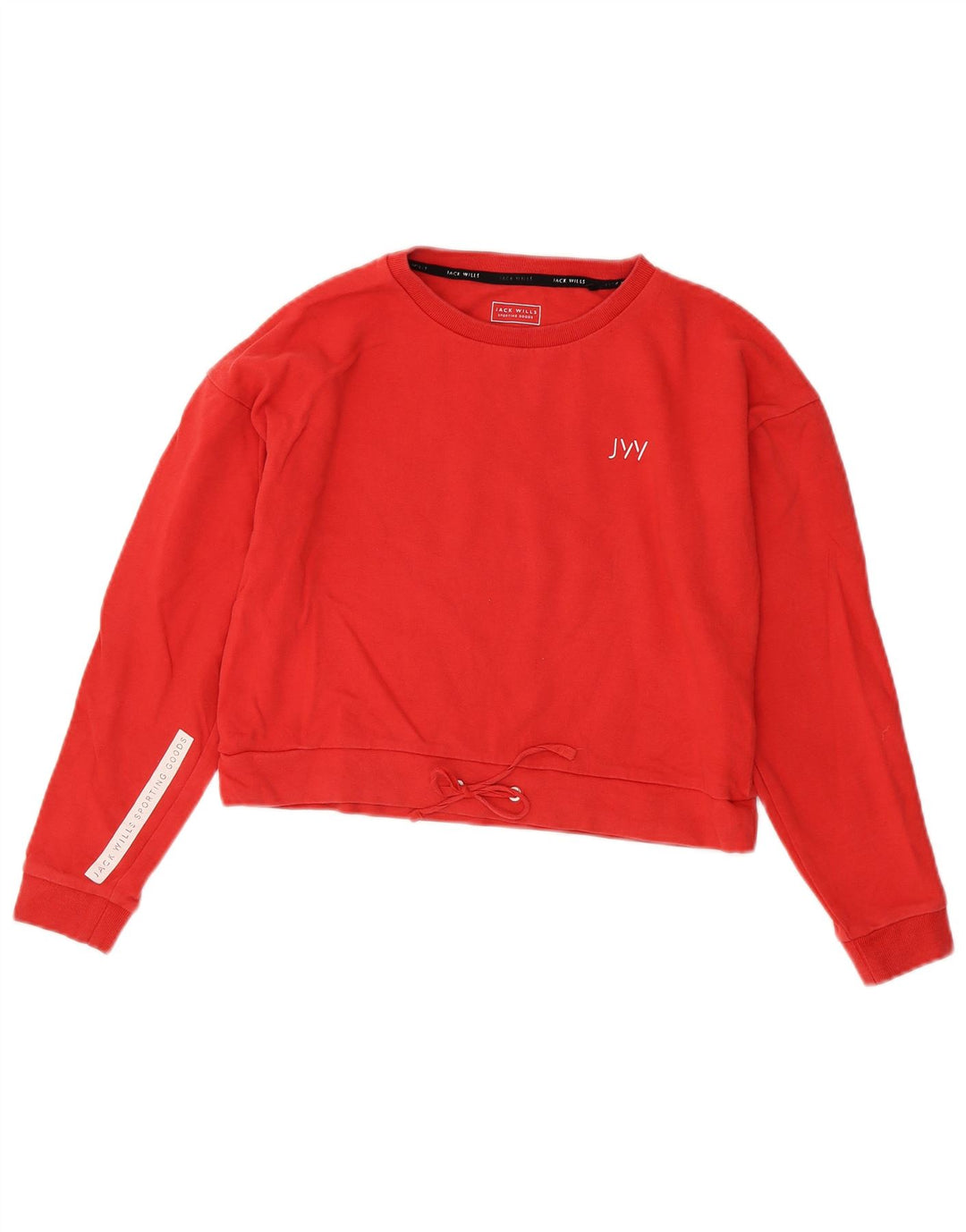 Pulover Jack Wills pentru femei, oversized, cu grafic crop, UK 8 Small Red