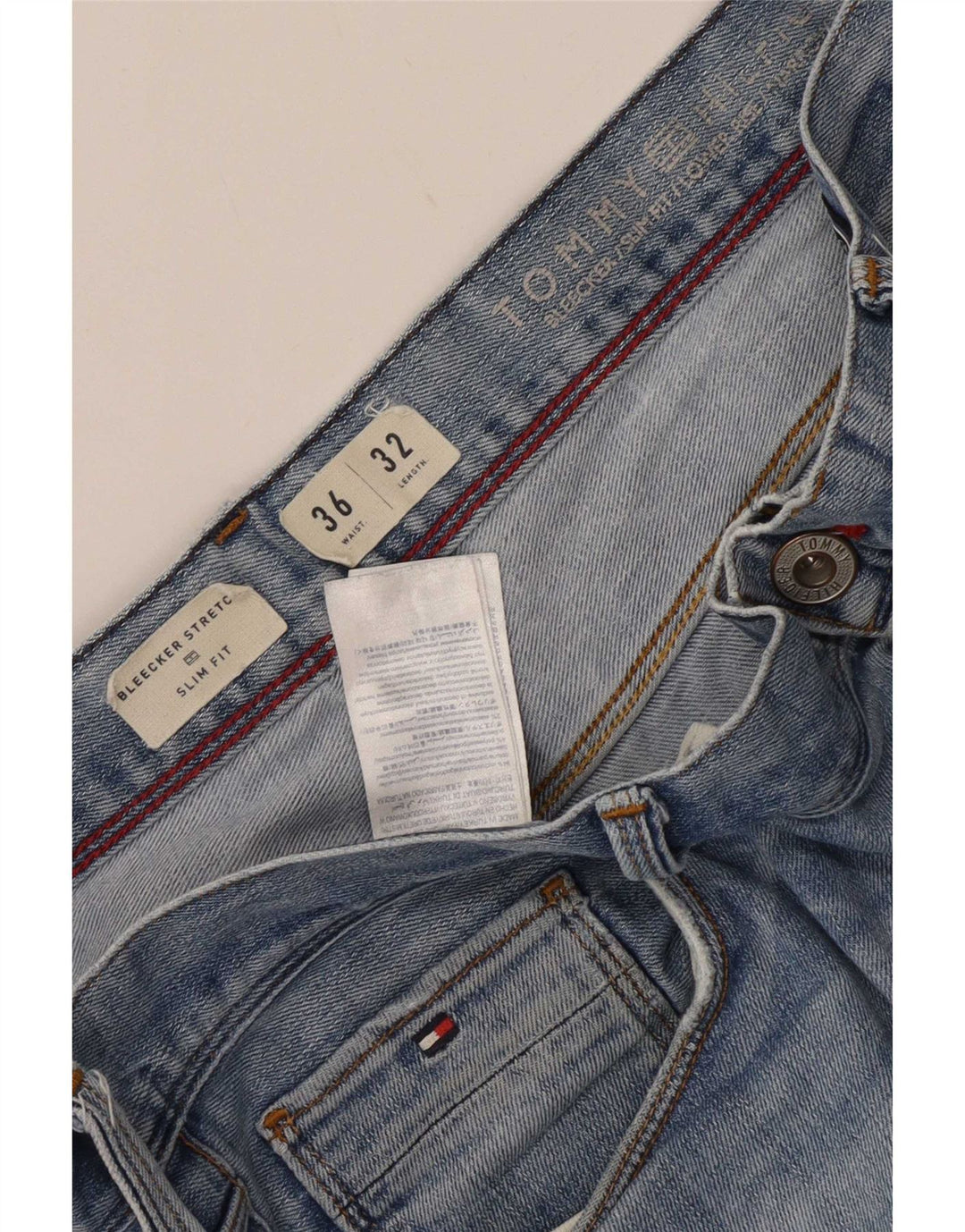 Blugi Tommy Hilfiger Bleecker Slim pentru bărbați W36 L28 Bumbac albastru