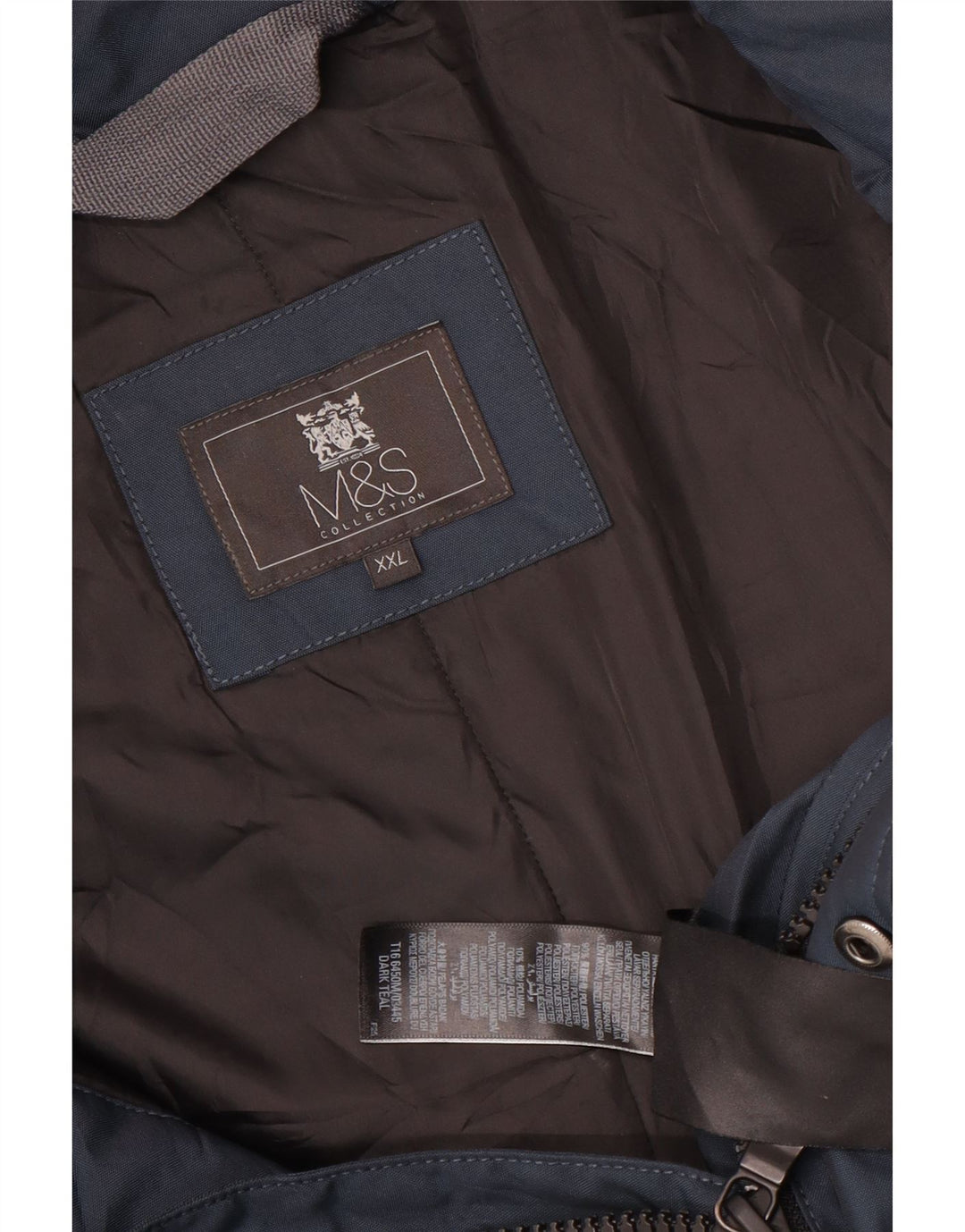 Jachetă cu glugă pentru bărbați Marks & Spencer UK 44 2XL Bleumarin Poliester