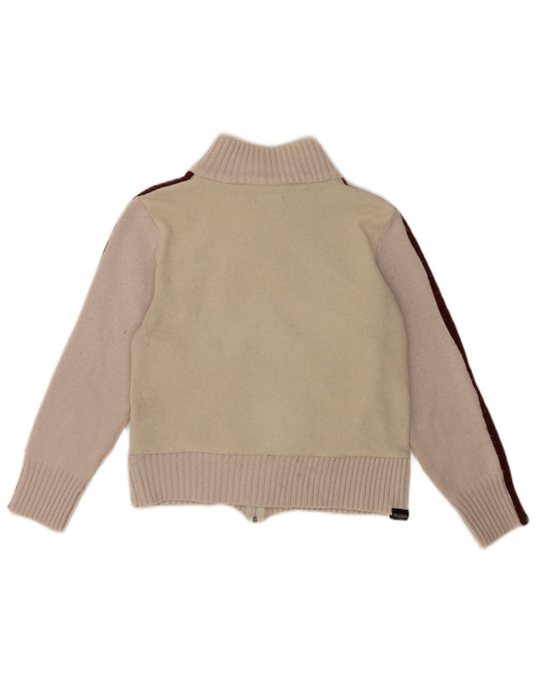 Jachetă fleece pentru femei Kappa UK 10 mic bej poliester colorat sport