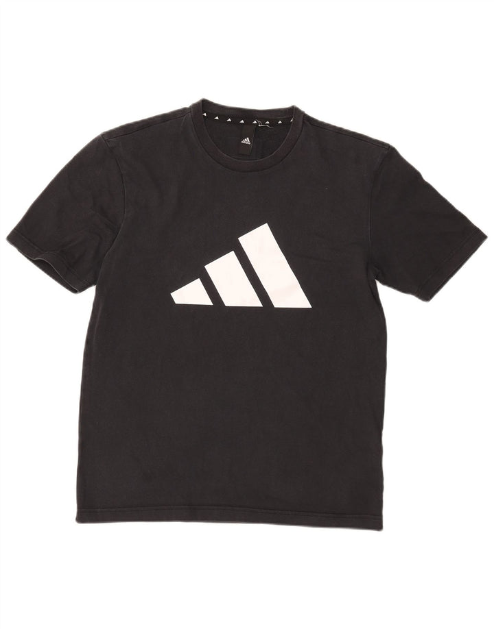 Tricou grafic Adidas pentru bărbați Top mediu negru bumbac