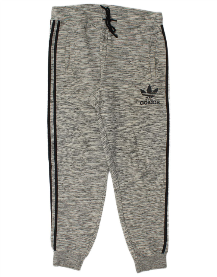 Pantaloni de trening pentru bărbați ADIDAS Joggeri mari, gri, cu dungi, bumbac