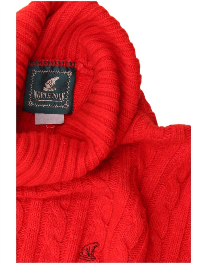 Pulover pentru femei North Pole cu gât rulat, UK 18 XL, roșu
