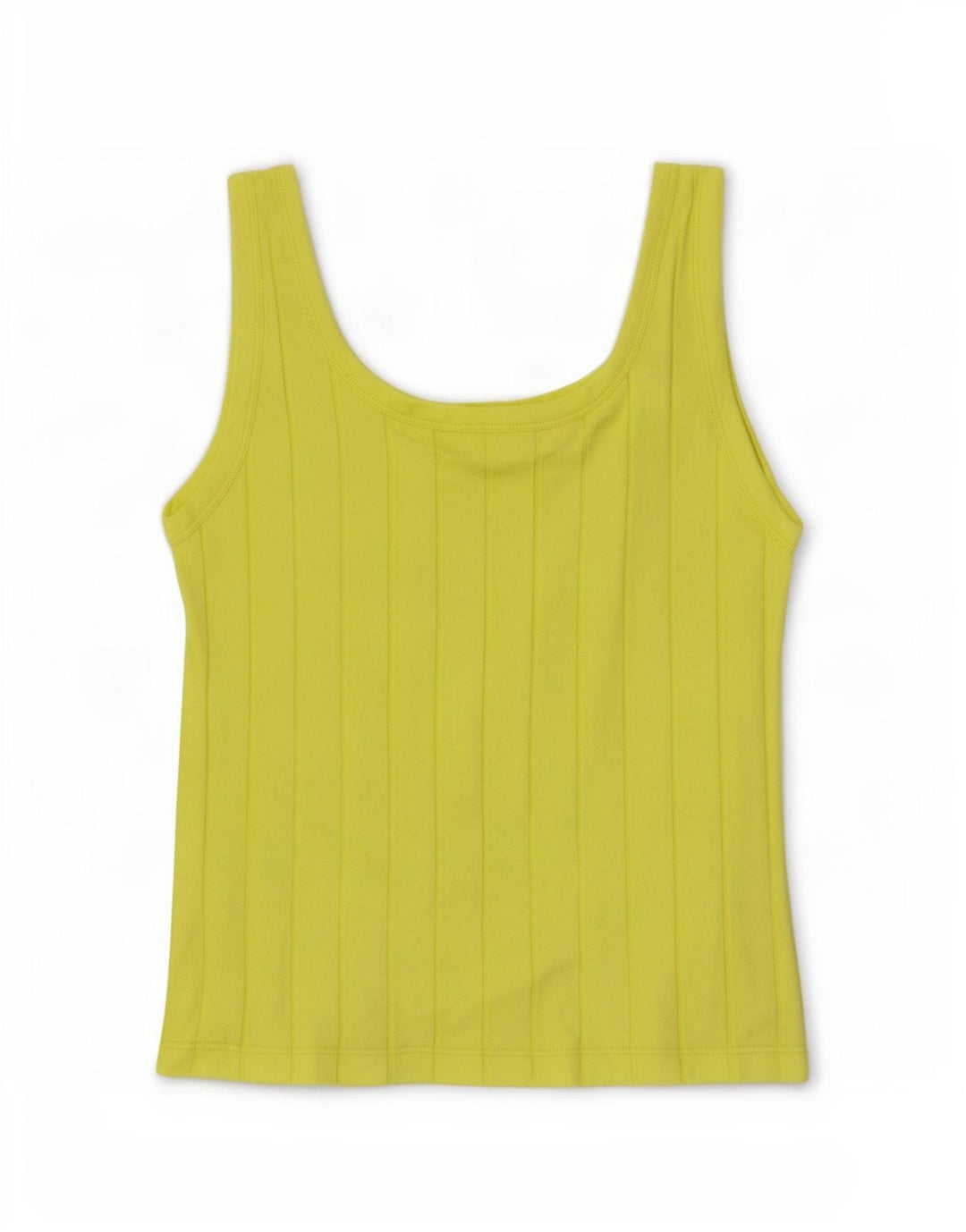 Massimo Dutti Femei Vest Top UK 8 Small Yellow Bumbac