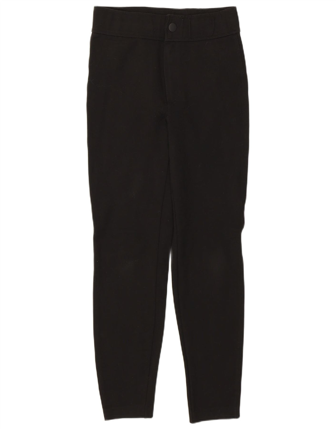 Pantaloni tăiați pentru femei, skinny, cu talie înaltă, L28 L27, viscoză neagră