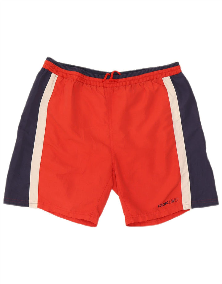 Pantaloni scurți de înot Reebok pentru bărbați XL, roșu, color block