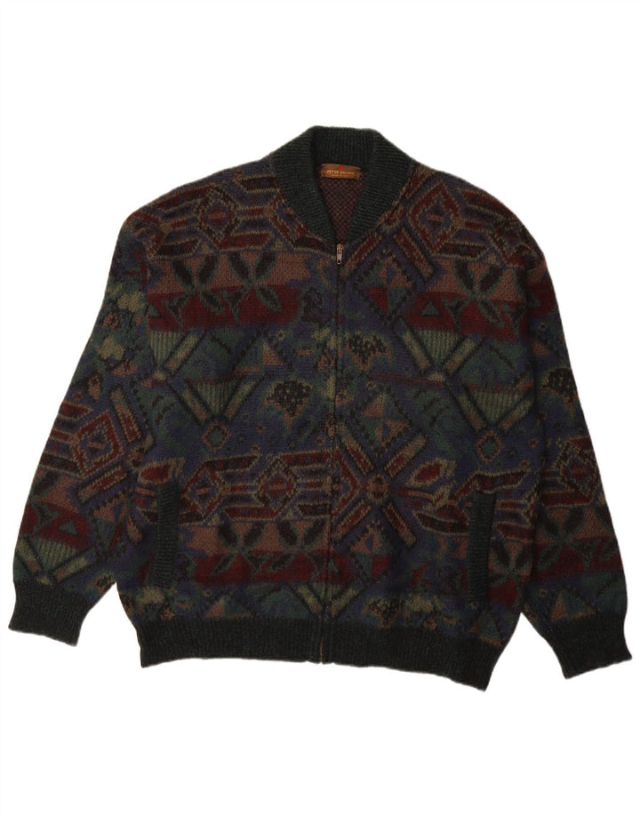 Pulover cardigan cu fermoar pentru bărbați Peter Brown IT 52 mare, multicolor, etnic