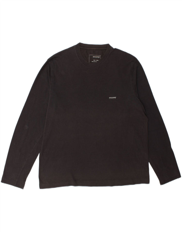 DOCKERS Mens Khakis Top Long Sleeve Large Black Cotton Vintage Dockers and Second-Hand Dockers from Messina Hembry 