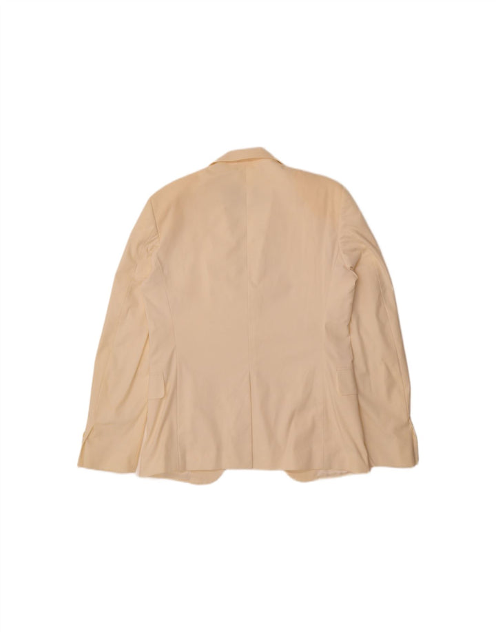 RICHMOND Womens 2 Button Blazer Jacket UK 16 Large  Beige Nylon