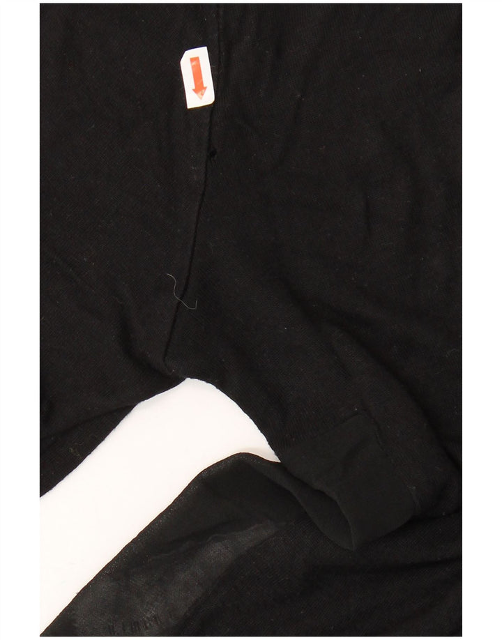 Pulover pentru femei cu mânecă scurtă cu gât țestoasă Zara UK 14 Medium Negru