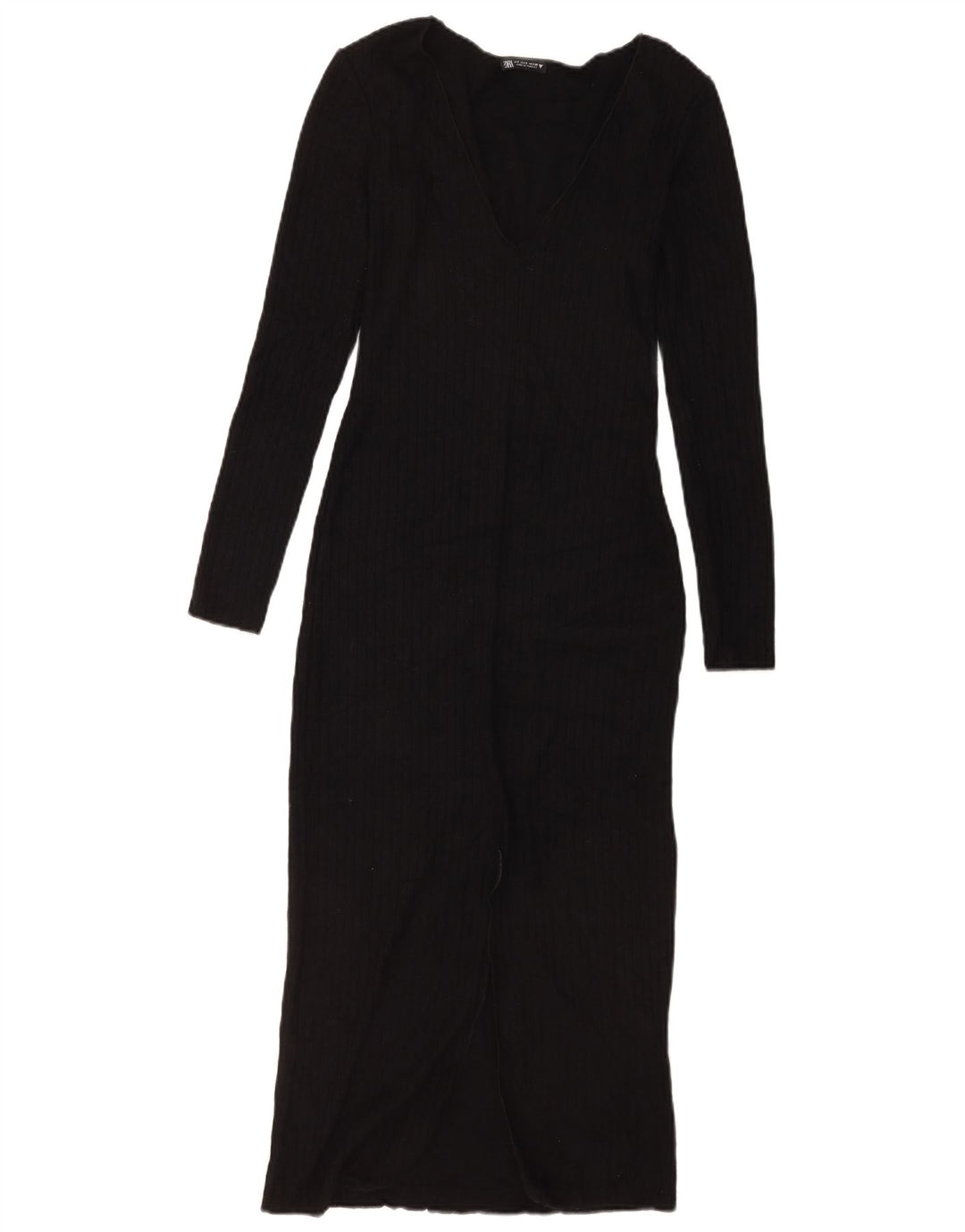 Rochie Pulover pentru Damă Zara UK 8 Mic Negru Viscoză