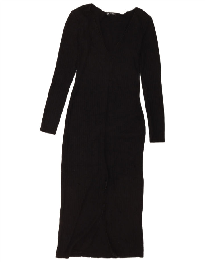 Rochie Pulover pentru Damă Zara UK 8 Mic Negru Viscoză