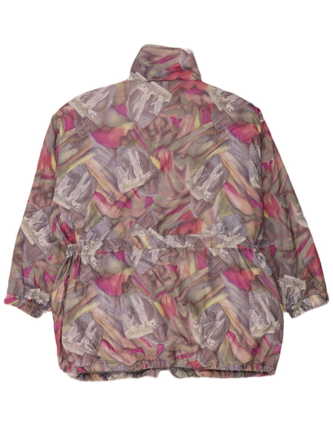 Jachetă vintage pentru damă, cu model abstract, jachetă IT 46 mare, multicoloră