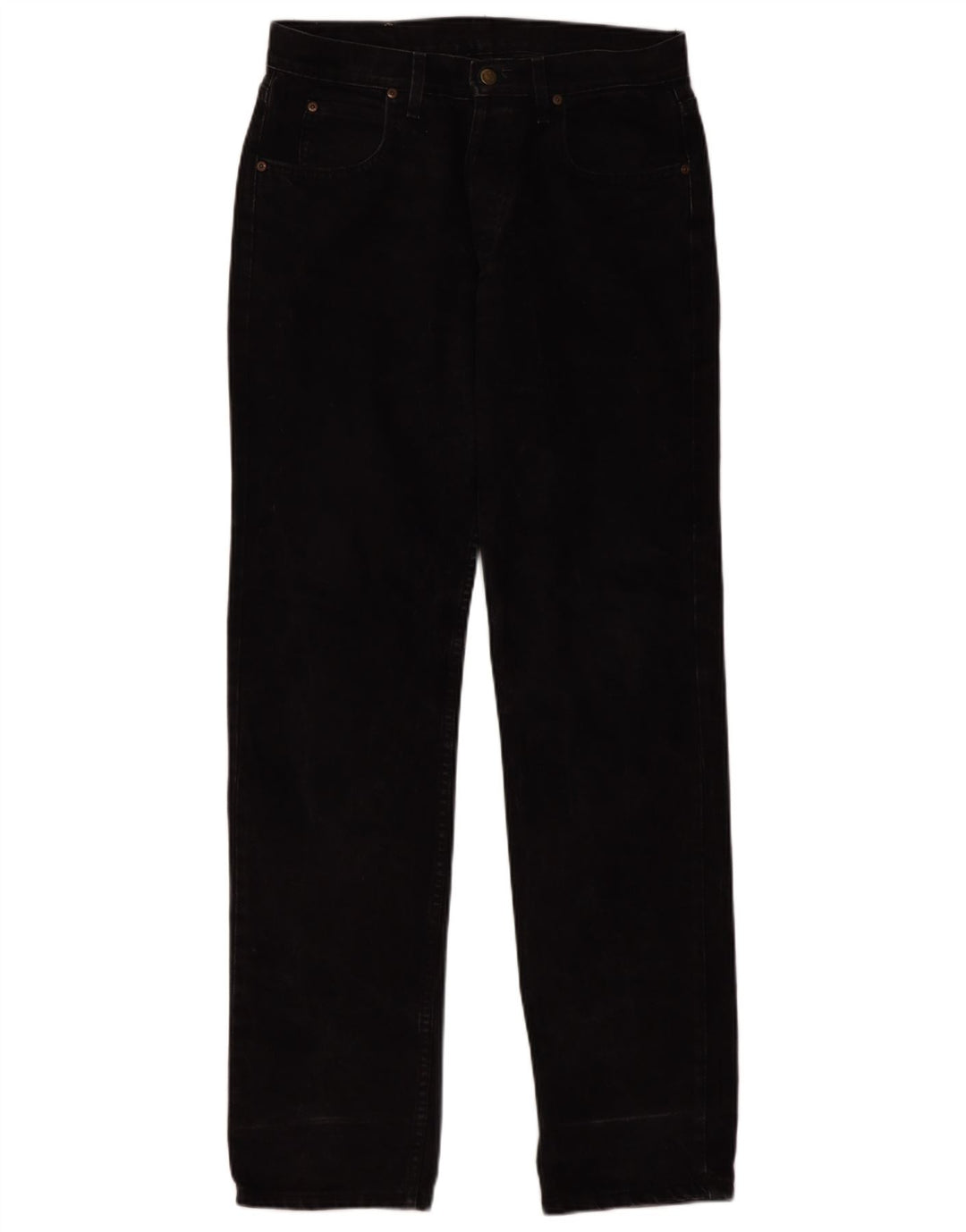 LEE Womens Seattle Straight Jeans W33 L34 Black Cotton