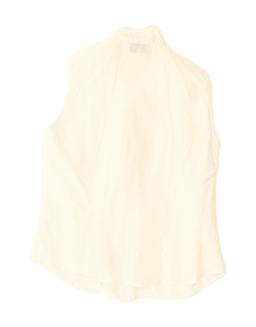 GABRI ELLE LA CAMICIA  Womens Sleeveless Shirt Blouse IT 44 Medium White Vintage Gabri elle La Camicia and Second-Hand Gabri elle La Camicia from Messina Hembry 