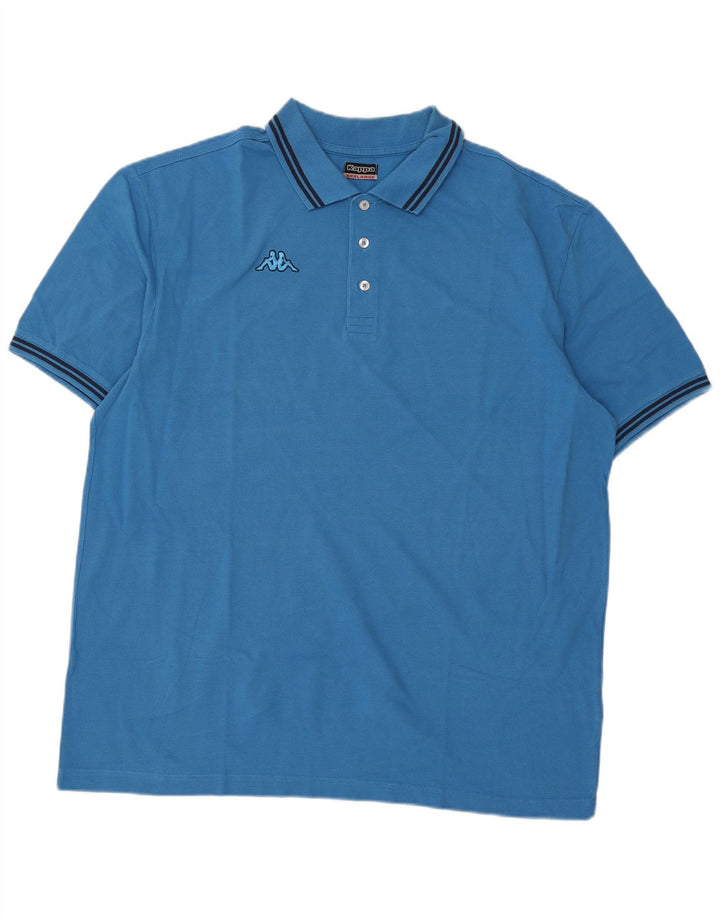 Cămașă polo pentru bărbați Kappa 3XL bumbac albastru