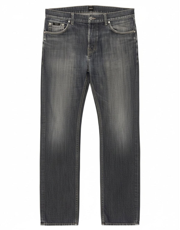 Blugi drepti pentru bărbați Hugo Boss W35 L34 Bumbac albastru