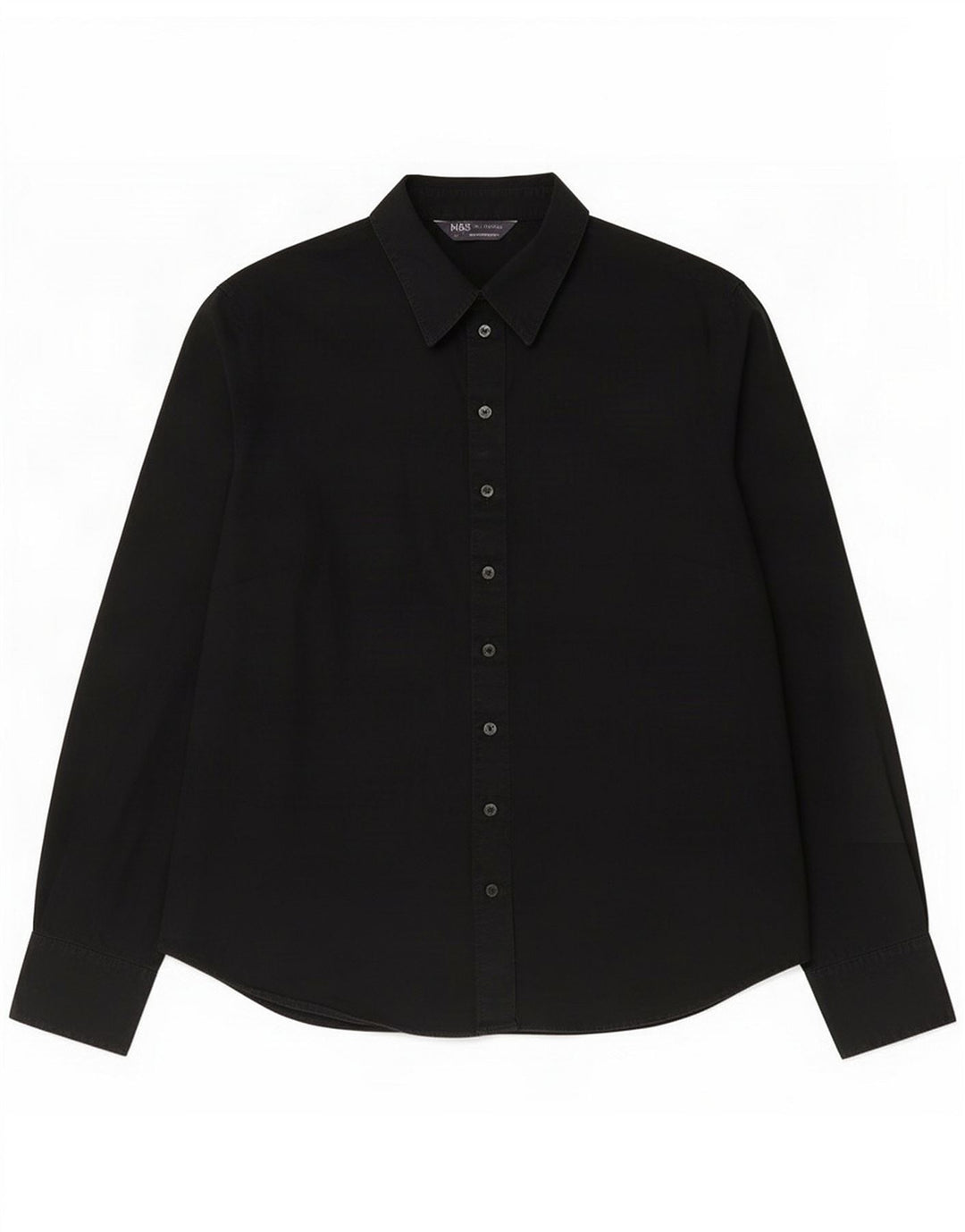 Camasă pentru femei Marks & Spencer UK 12 Medium Black Bumbac
