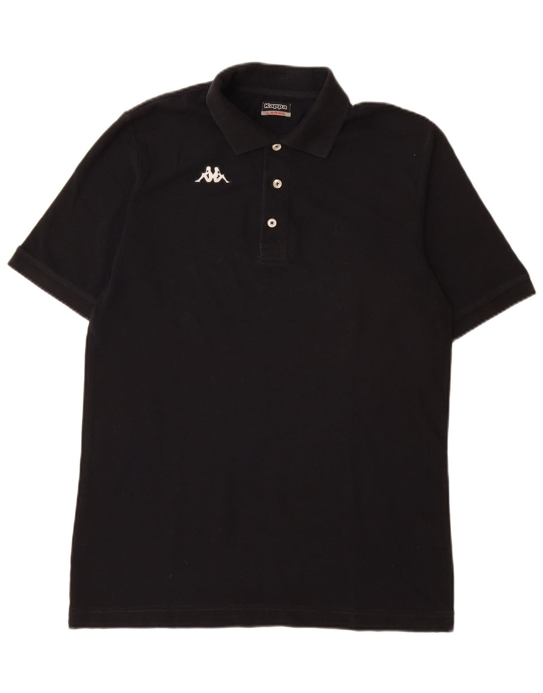 Cămașă polo pentru bărbați Kappa, bumbac negru mare