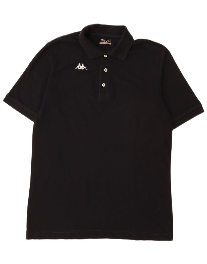 Cămașă polo pentru bărbați Kappa, bumbac negru mare