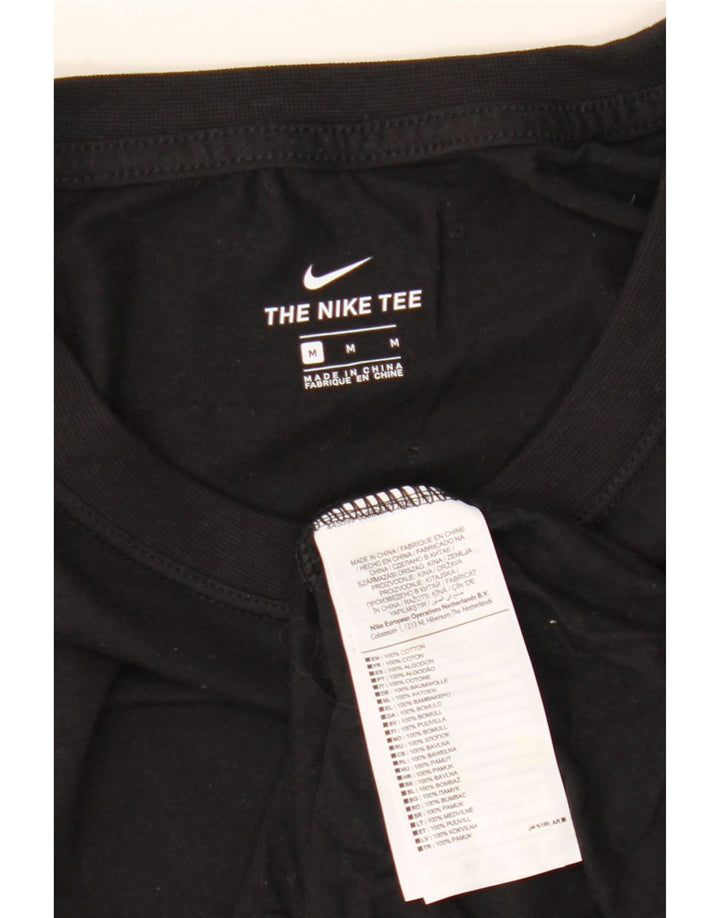 Tricou grafic Nike pentru bărbați Top mediu negru bumbac
