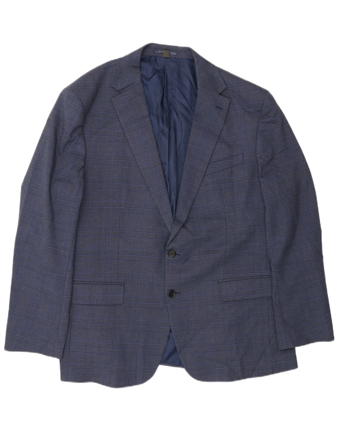 Jachetă pentru bărbați Marks & Spencer, cu 2 nasturi, UK 48 2XL Blue Houndstooth