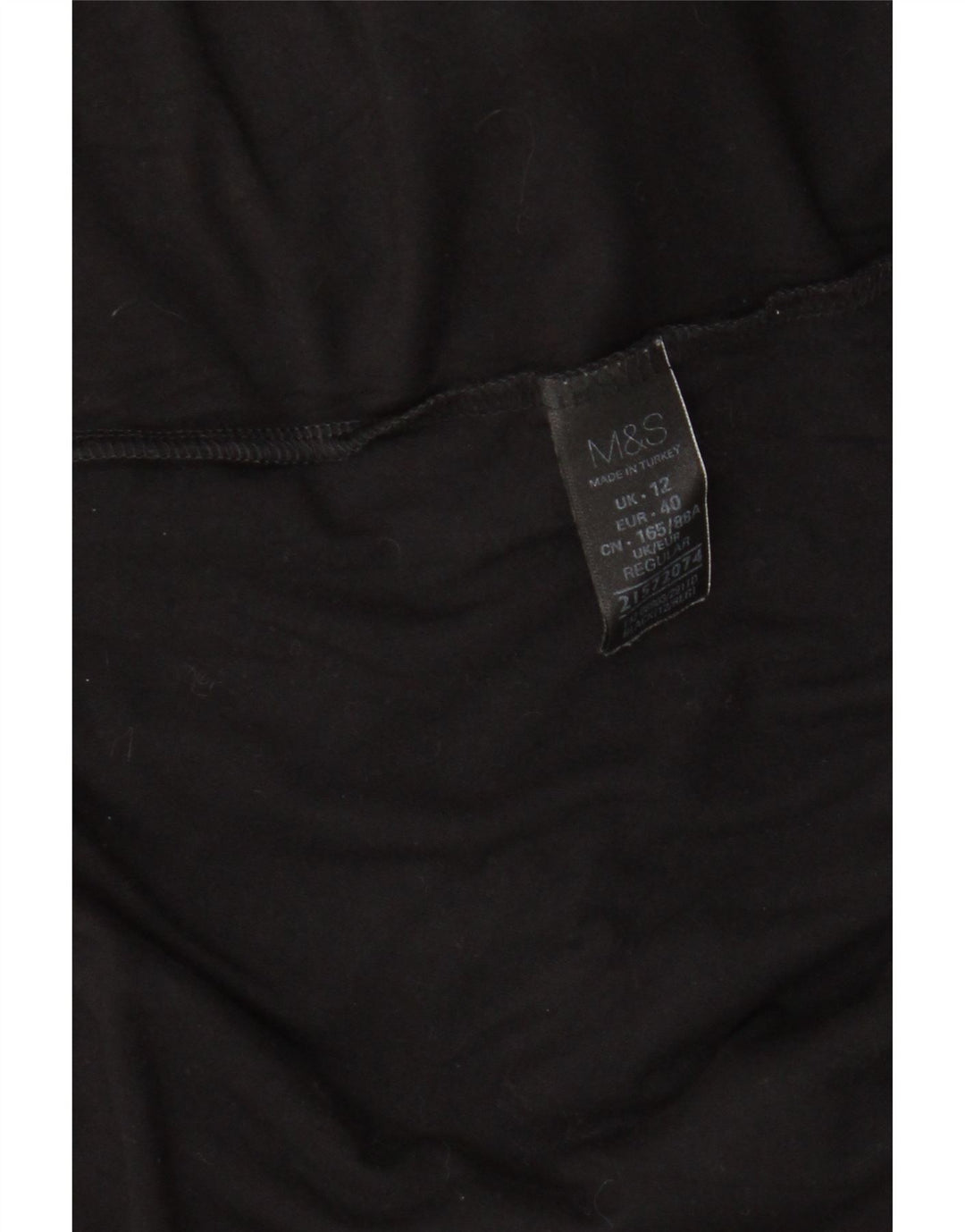 Rochie A-Line cu mânecă lungă pentru femei Marks & Spencer UK 12 Medium Black Viscose