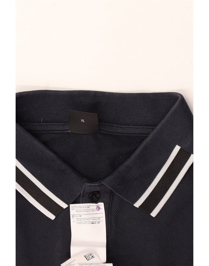Tricou polo pentru bărbați Hugo Boss XL, bumbac bleumarin