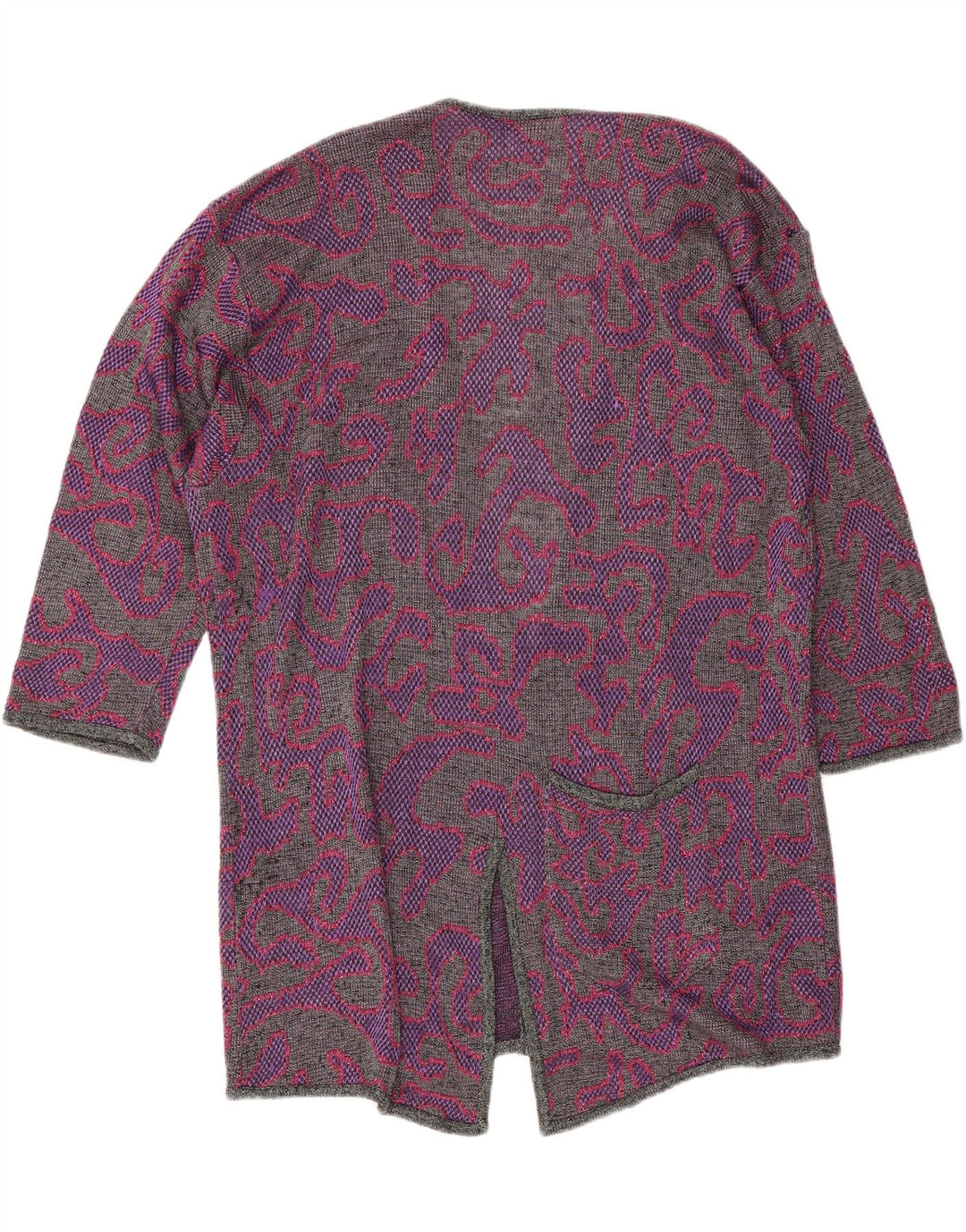 Pulover cardigan cu model abstract pentru femei Di Bari IT 40 mic violet