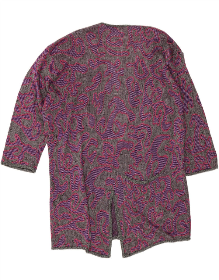 Pulover cardigan cu model abstract pentru femei Di Bari IT 40 mic violet