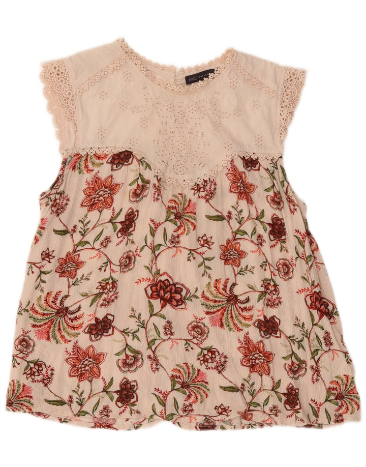 Bluză pentru femei Marks & Spencer UK 14 Medium Pink Floral Viscose