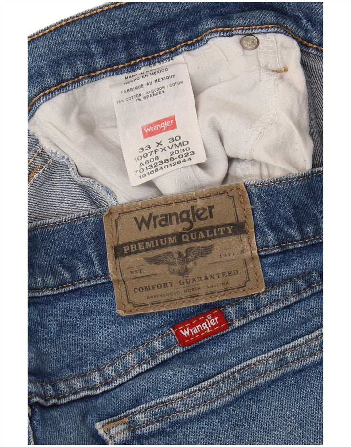Blugi drepti pentru bărbați Wrangler W33 L30 Bumbac albastru
