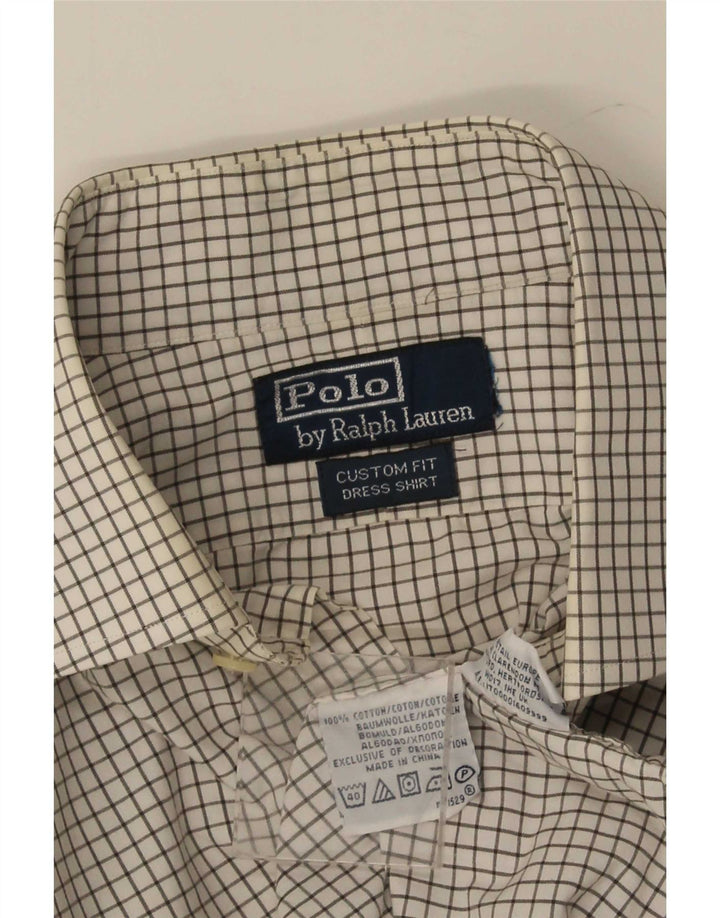 Cămașă personalizată Polo Ralph Lauren pentru bărbați, bumbac cu carouri alb mediu