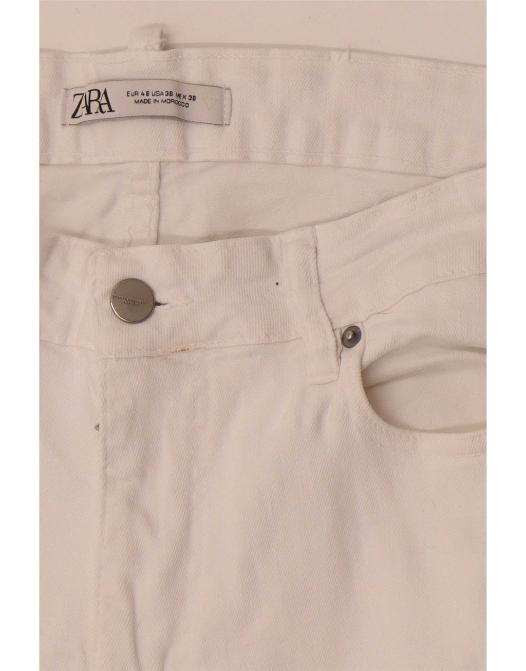 Blugi slim pentru bărbați Zara EU 46 XL W36 L30 Alb