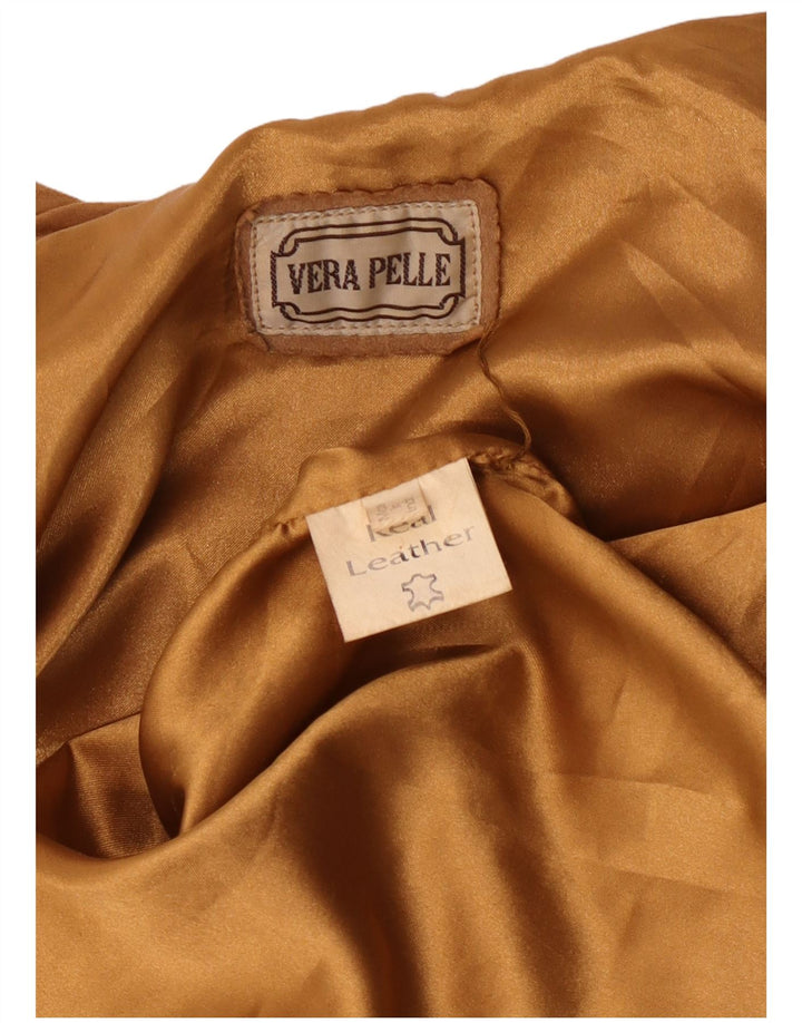 Jachetă vintage pentru femei de piele intoarsa UK 14 mare, bej