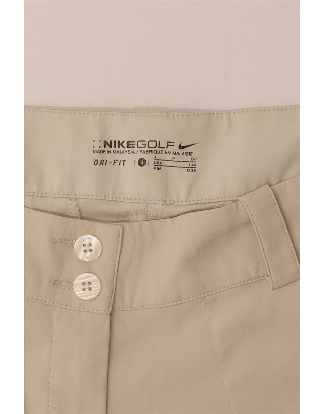 Pantaloni scurți chino Dri Fit Nike pentru bărbați UK 8 Small W30 poliester bej