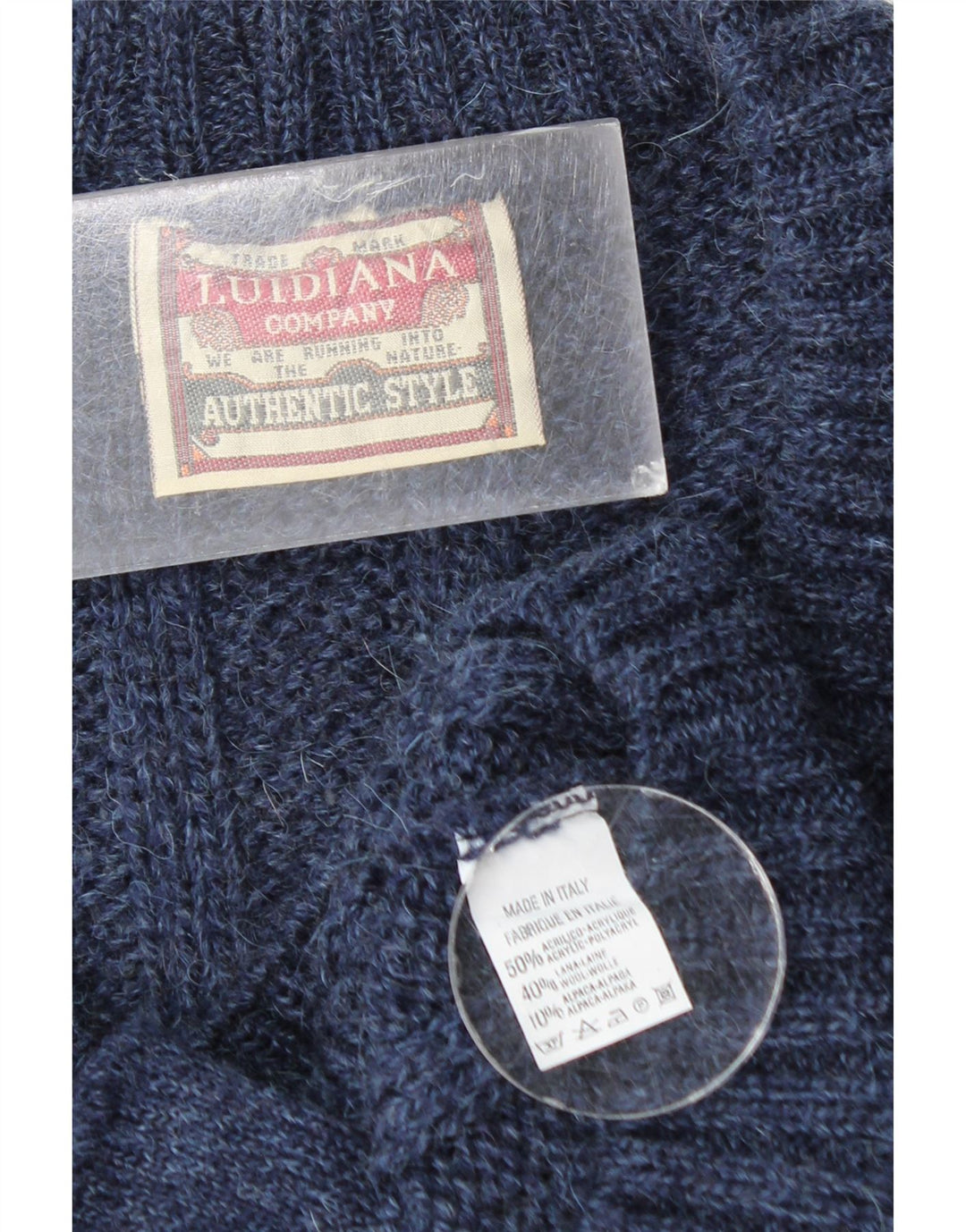 Pulover Cardigan Vintage pentru bărbați Mediu Bleumarin Acrilic