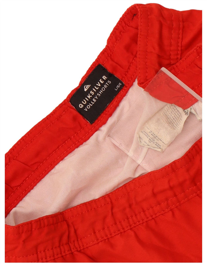 Pantaloni scurți sport Quiksilver pentru bărbați, poliester roșu mare