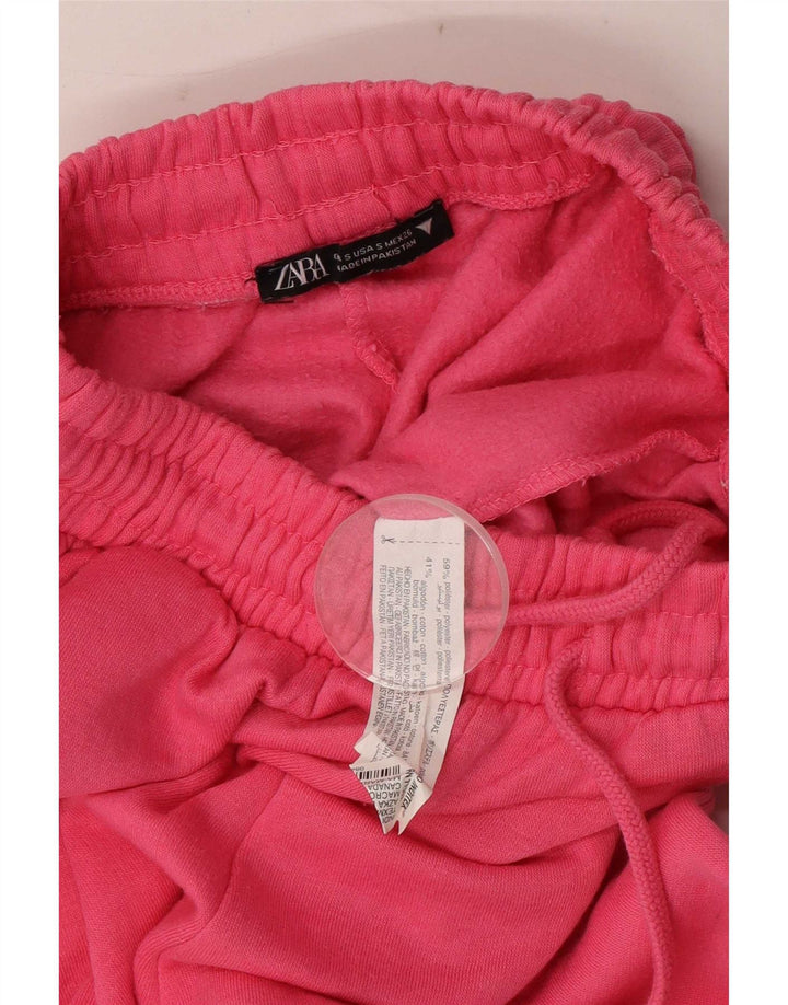 Pantaloni de trening pentru femei Zara Joggeri UK 8 Poliester roz mic