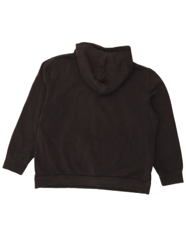 Adidas Womens Graphic Oversized Hoodie Jumper UK 20/22 XL Black Cotton