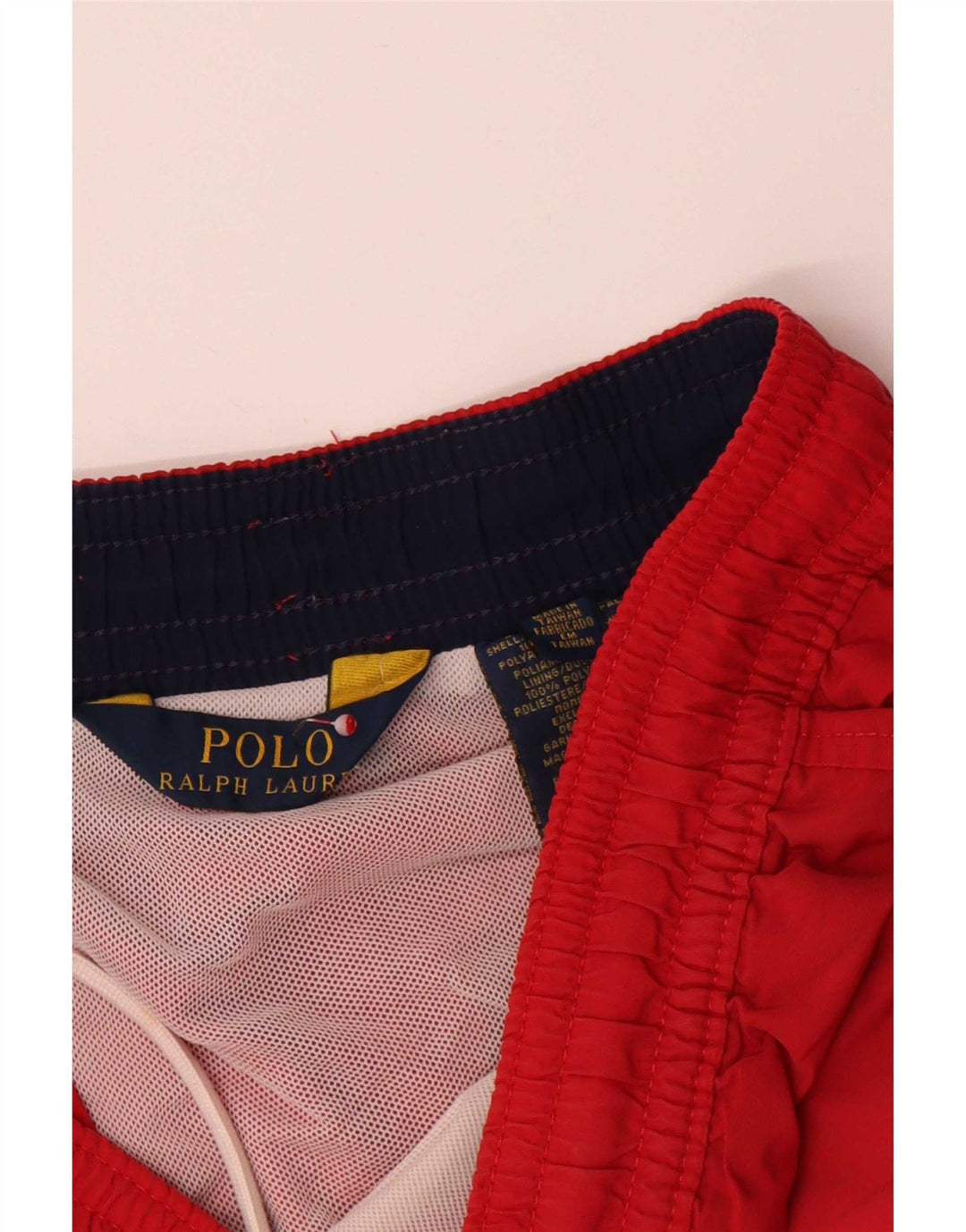 Pantaloni scurți de înot Polo Ralph Lauren pentru bărbați, poliester roșu mediu