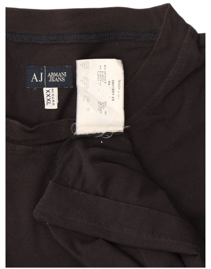ARMANI JEANS Tricou grafic pentru bărbați Top 3XL bumbac negru